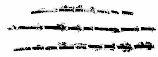 Wire fragmentation (from Nasilowski, J. (1964) Unduloids and Striated Disintegration of Wires. In: Chase, W.G. and Moore, H.K., Eds., Exploding Wires , Plenum, New York, 295-313.)