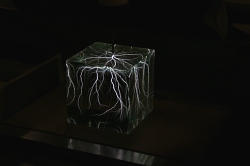 3 Inch Cube being discharged
