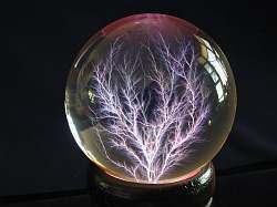 Sphere lit by LP3 base - aqua